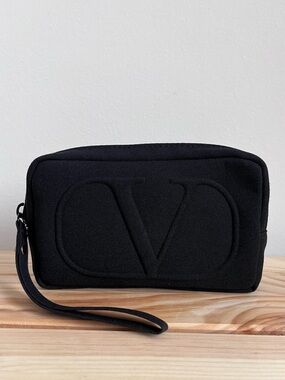Valentino Black Wristlet Pouch